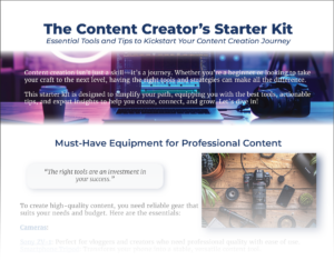 Content Creator Kit